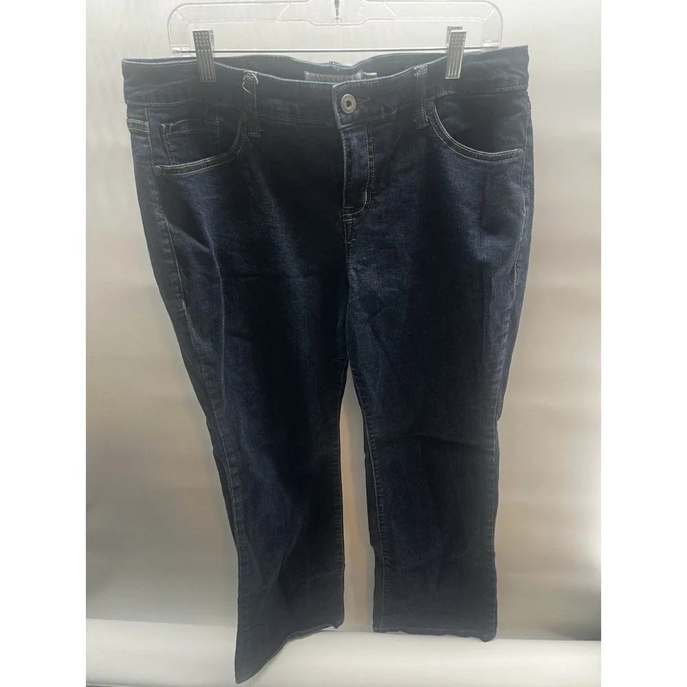 TORRID DENIM STRETCH JEANS WOMEN'S SIZE 16S DARK BLUE‎ ~ EUC